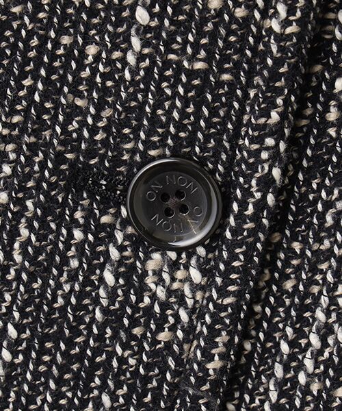 Mademoiselle NON NON / マドモアゼルノンノン ステンカラーコート | 撚り杢 ステンカラーショートコート | 詳細7