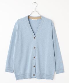 Mademoiselle NON NON / マドモアゼルノンノン カーディガン・ボレロ | エクストラファインラム12G Vネックカーディガン
