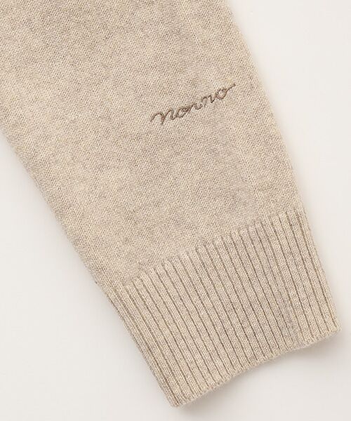 Mademoiselle NON NON / マドモアゼルノンノン カーディガン・ボレロ | エクストラファインラム12G Vネックカーディガン | 詳細2