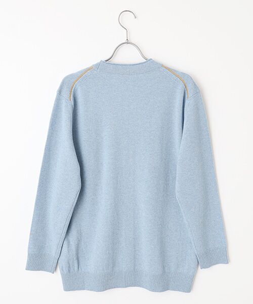 Mademoiselle NON NON / マドモアゼルノンノン カーディガン・ボレロ | エクストラファインラム12G Vネックカーディガン | 詳細3