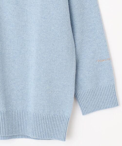 Mademoiselle NON NON / マドモアゼルノンノン カーディガン・ボレロ | エクストラファインラム12G Vネックカーディガン | 詳細5