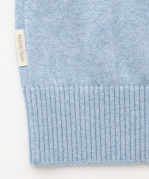 Mademoiselle NON NON / マドモアゼルノンノン カーディガン・ボレロ | エクストラファインラム12G Vネックカーディガン | 詳細6