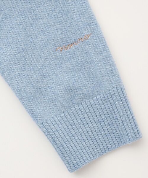 Mademoiselle NON NON / マドモアゼルノンノン カーディガン・ボレロ | エクストラファインラム12G Vネックカーディガン | 詳細8