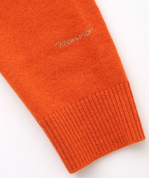 Mademoiselle NON NON / マドモアゼルノンノン カーディガン・ボレロ | エクストラファインラム12G Vネックカーディガン | 詳細10