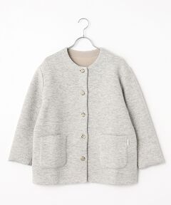 Mademoiselle NON NON / マドモアゼルノンノン ブルゾン | Wフェイスブークレー ニットブルゾン