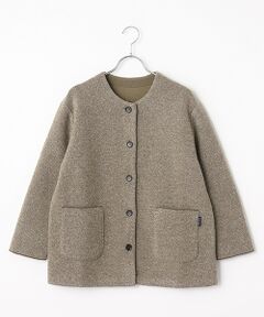 Mademoiselle NON NON / マドモアゼルノンノン ブルゾン | Wフェイスブークレー ニットブルゾン