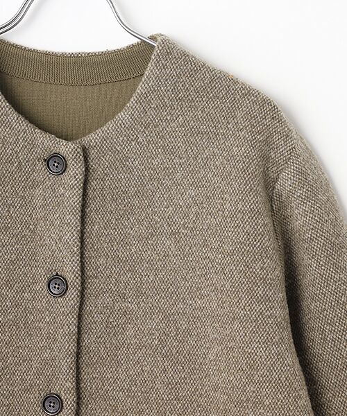 Mademoiselle NON NON / マドモアゼルノンノン ブルゾン | Wフェイスブークレー ニットブルゾン | 詳細3