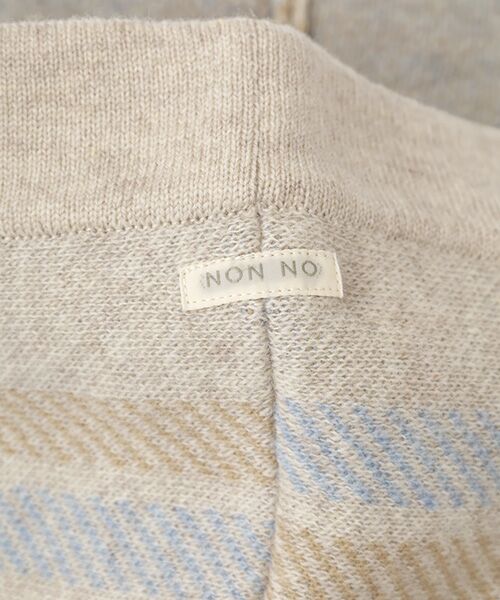 Mademoiselle NON NON / マドモアゼルノンノン ポンチョ | エクストラファインラム チェックジャガード12G ニットポンチョ | 詳細5