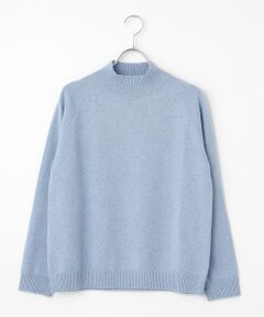 美品 マドモアゼルノンノン リネンコットン ジップニット 水色 サイズ40 イタリア製◇Mademoiselle NON NON マドモアゼルノンノン