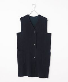 Mademoiselle NON NON ネイビー ダウンベスト　美品 撥水フード付きダウンベスト[品番：NICW0004891]｜NICOLE