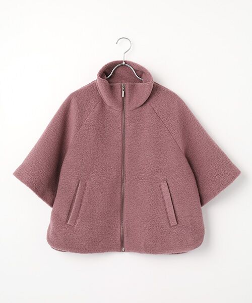 Mademoiselle NON NON / マドモアゼルノンノン ブルゾン | トラベルウールプレミア ジップアップラグランスリーブブルゾン（モーブピンク）