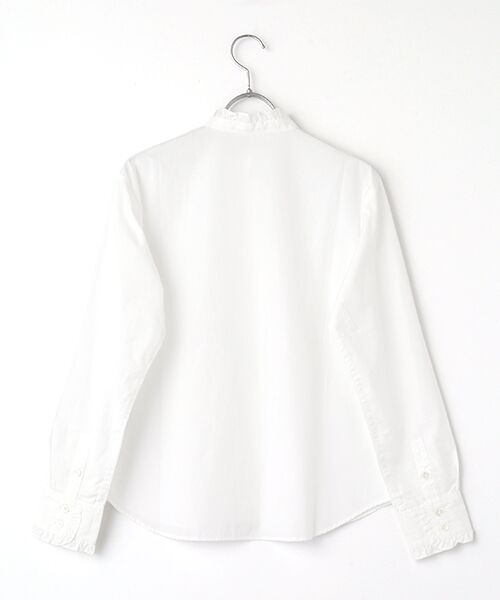 Mademoiselle NON NON / マドモアゼルノンノン シャツ・ブラウス | ●定番●フィンクスブロード スタンドフリル衿ブラウス | 詳細1