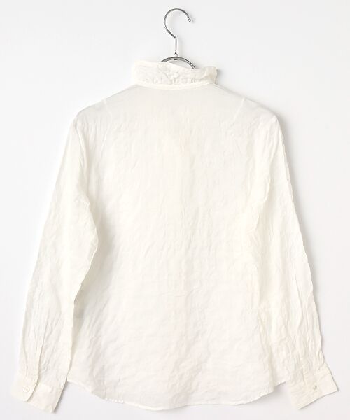 Mademoiselle NON NON / マドモアゼルノンノン シャツ・ブラウス | ●定番●綿モダールシャーリング フリルタックブラウス | 詳細1