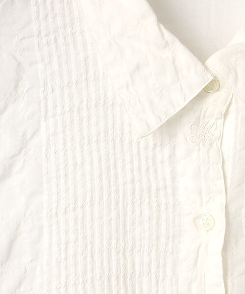 Mademoiselle NON NON / マドモアゼルノンノン シャツ・ブラウス | ●定番●綿モダールシャーリング　ピンタックブラウス | 詳細1