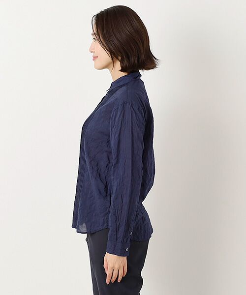 Mademoiselle NON NON / マドモアゼルノンノン シャツ・ブラウス | ●定番●綿モダールシャーリング　ピンタックブラウス | 詳細9