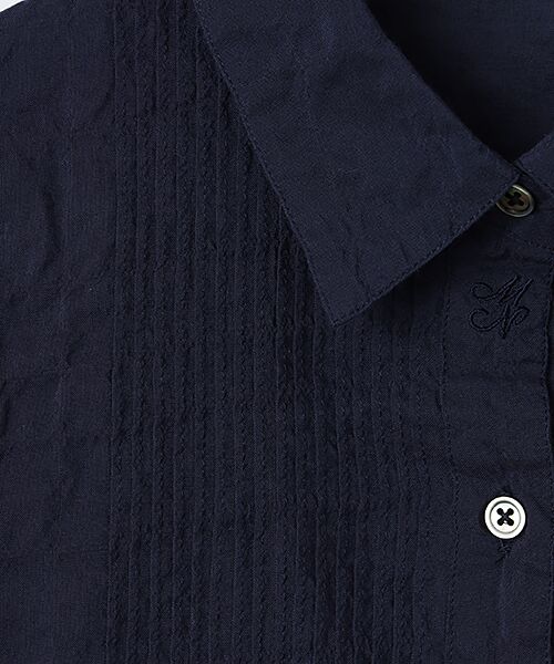 Mademoiselle NON NON / マドモアゼルノンノン シャツ・ブラウス | ●定番●綿モダールシャーリング　ピンタックブラウス | 詳細7