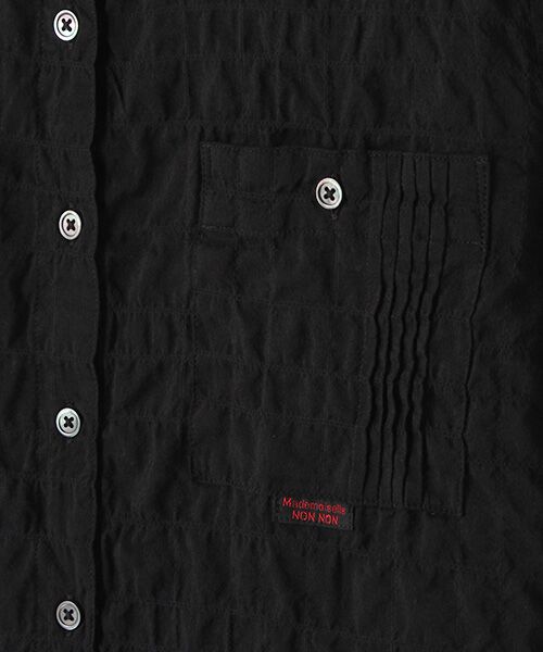 Mademoiselle NON NON / マドモアゼルノンノン シャツ・ブラウス | ●定番●綿モダールシャーリング ポケット付キブラウス【8分袖】 | 詳細3