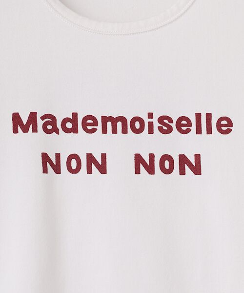 Mademoiselle NON NON / マドモアゼルノンノン Tシャツ | ●定番●タリイ天竺 1色ロゴプリント8分袖Tシャツ | 詳細1
