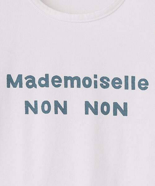 Mademoiselle NON NON / マドモアゼルノンノン Tシャツ | ●定番●タリイ天竺 1色ロゴプリント8分袖Tシャツ | 詳細3