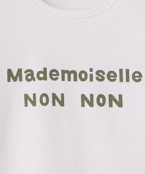 Mademoiselle NON NON / マドモアゼルノンノン Tシャツ | ●定番●タリイ天竺 1色ロゴプリント8分袖Tシャツ | 詳細4