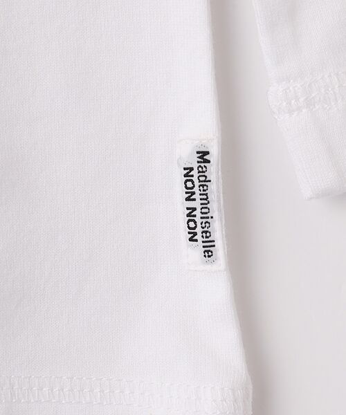 Mademoiselle NON NON / マドモアゼルノンノン Tシャツ | ●定番●タリイ天竺 1色ロゴプリント8分袖Tシャツ | 詳細8