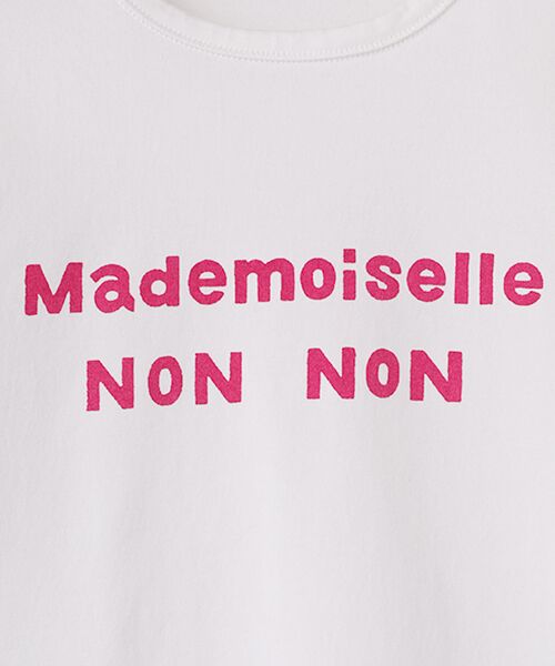 Mademoiselle NON NON / マドモアゼルノンノン Tシャツ | ●定番●タリイ天竺 1色ロゴプリント8分袖Tシャツ | 詳細10