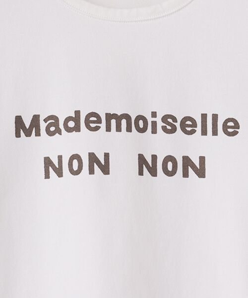 Mademoiselle NON NON / マドモアゼルノンノン Tシャツ | ●定番●タリイ天竺 1色ロゴプリント8分袖Tシャツ | 詳細11