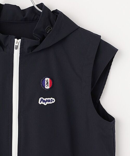 Mademoiselle NON NON / マドモアゼルノンノン ベスト | 【レディース】ポリエステル4WAYストレッチツイル フード付キベスト | 詳細3