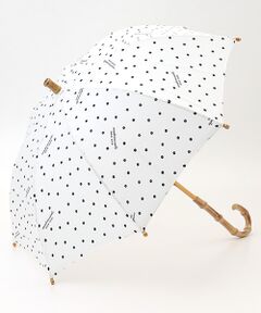 Mademoiselle NON NON / マドモアゼルノンノン 傘 | リネンプリント DOT&LOGO柄日傘