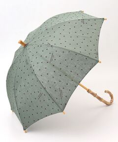 Mademoiselle NON NON / マドモアゼルノンノン 傘 | リネンプリント DOT&LOGO柄日傘