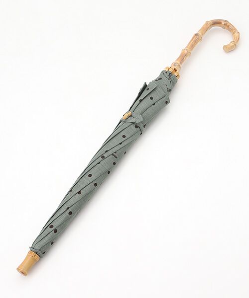 Mademoiselle NON NON / マドモアゼルノンノン 傘 | リネンプリント DOT&LOGO柄日傘 | 詳細3