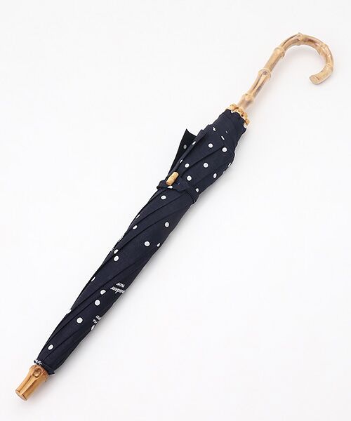 Mademoiselle NON NON / マドモアゼルノンノン 傘 | リネンプリント DOT&LOGO柄日傘 | 詳細7