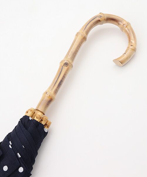 Mademoiselle NON NON / マドモアゼルノンノン 傘 | リネンプリント DOT&LOGO柄日傘 | 詳細8