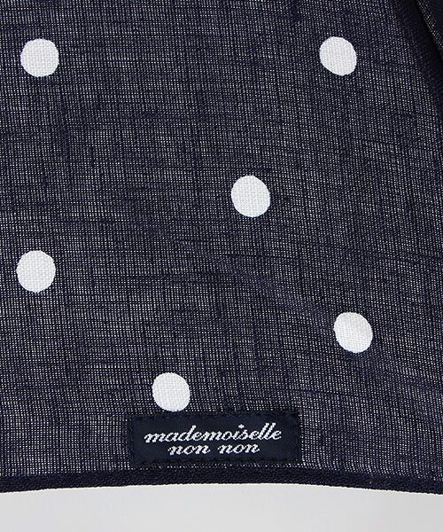 Mademoiselle NON NON / マドモアゼルノンノン 傘 | リネンプリント DOT&LOGO柄日傘 | 詳細9