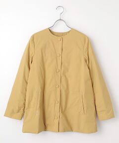 Mademoiselle NON NON / マドモアゼルノンノン その他アウター | ナイロンタフタ ノーカラーダウンコート