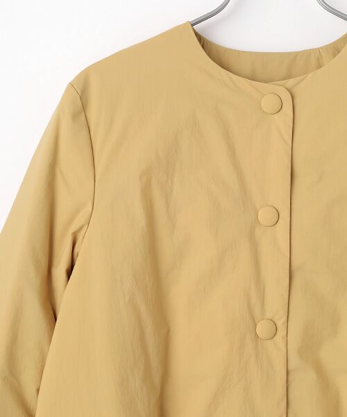 Mademoiselle NON NON / マドモアゼルノンノン その他アウター | ナイロンタフタ ノーカラーダウンコート | 詳細2