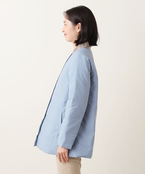 Mademoiselle NON NON / マドモアゼルノンノン その他アウター | ナイロンタフタ ノーカラーダウンコート | 詳細8