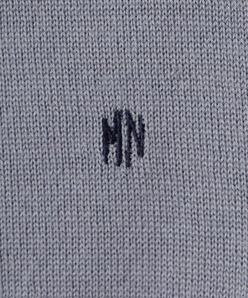 Mademoiselle NON NON / マドモアゼルノンノン ベスト | エクストラファインメリノ(天竺＆リブ) 前釦アキニットベスト | 詳細1