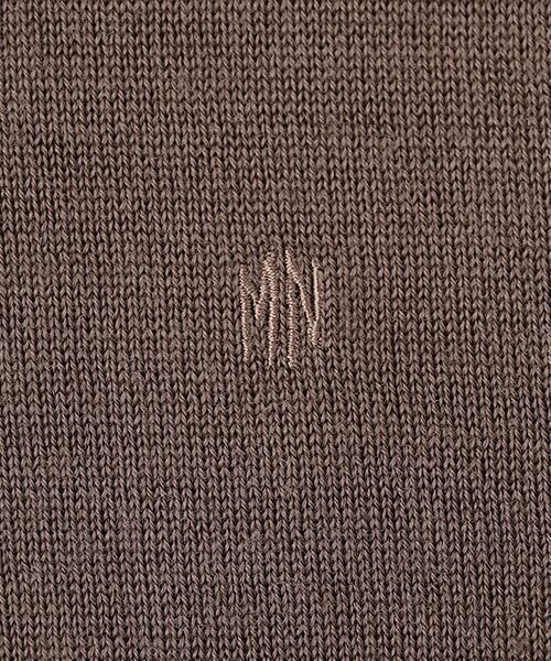 Mademoiselle NON NON / マドモアゼルノンノン ベスト | エクストラファインメリノ(天竺＆リブ) 前釦アキニットベスト | 詳細6