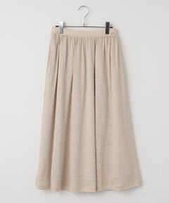Mademoiselle NON NON / マドモアゼルノンノン ロング・マキシ丈スカート | ウォッシャブルリネン天竺 ギャザーフレアースカート