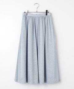 Mademoiselle NON NON / マドモアゼルノンノン ロング・マキシ丈スカート | ウォッシャブルリネン天竺 ギャザーフレアースカート