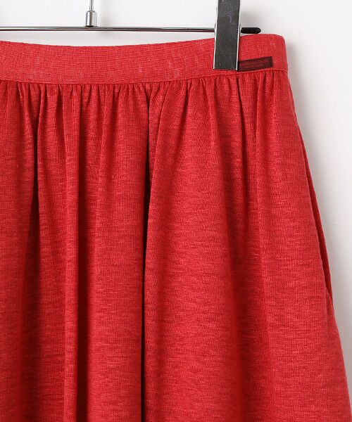 Mademoiselle NON NON / マドモアゼルノンノン ロング・マキシ丈スカート | ウォッシャブルリネン天竺 ギャザーフレアースカート | 詳細3