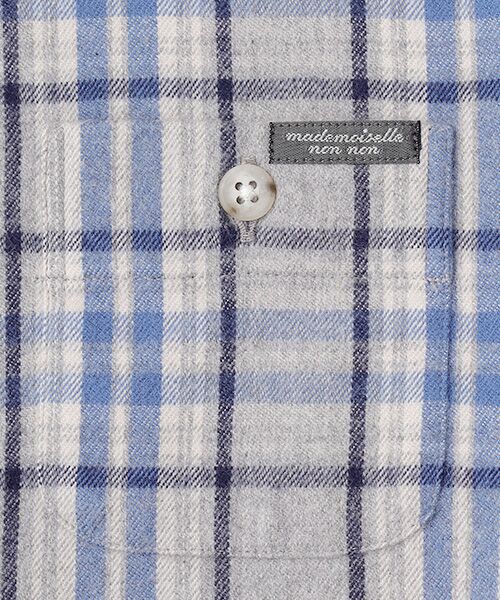 Mademoiselle NON NON / マドモアゼルノンノン シャツ・ブラウス | コットンツイル チェックシャツ | 詳細1