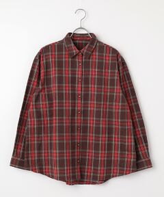 Mademoiselle NON NON / マドモアゼルノンノン シャツ・ブラウス | コットンツイル レギュラーカラーチェックシャツ