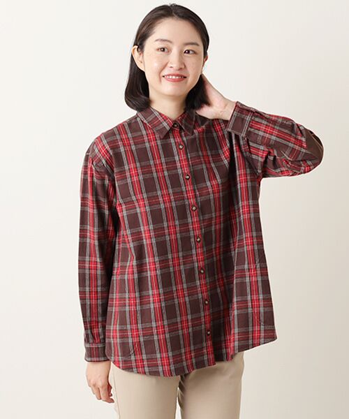 Mademoiselle NON NON / マドモアゼルノンノン シャツ・ブラウス | コットンツイル レギュラーカラーチェックシャツ | 詳細5