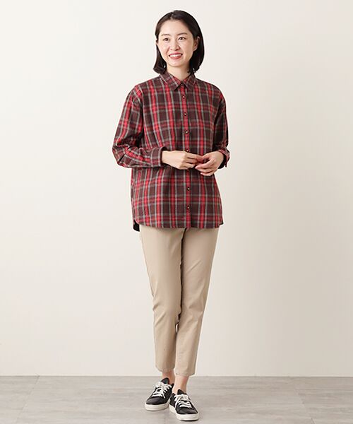 Mademoiselle NON NON / マドモアゼルノンノン シャツ・ブラウス | コットンツイル レギュラーカラーチェックシャツ | 詳細8