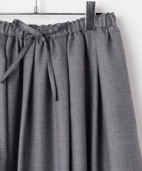 Mademoiselle NON NON / マドモアゼルノンノン ロング・マキシ丈スカート | パネルタータンチェック柄タックギャザースカート | 詳細2