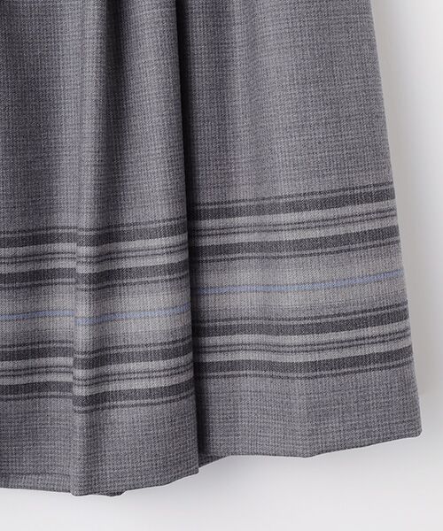 Mademoiselle NON NON / マドモアゼルノンノン ロング・マキシ丈スカート | パネルタータンチェック柄タックギャザースカート | 詳細3