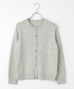 Mademoiselle NON NON / マドモアゼルノンノン カーディガン・ボレロ | ウールカシミヤ天竺8G クルーネックカーディガン