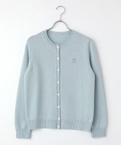 Mademoiselle NON NON / マドモアゼルノンノン カーディガン・ボレロ | ウールカシミヤ天竺8G クルーネックカーディガン